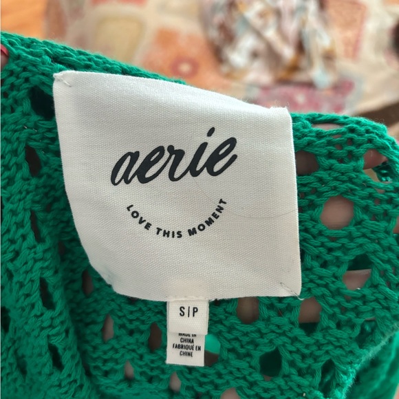 Aerie Open Knit Polo Sweater - Picture 2 of 5
